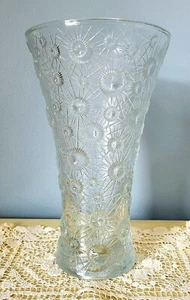 Jiri Repasek Podebrady 12" Crystal Atomic Starburst Bohemian Czech Vase 1970s - Picture 1 of 17