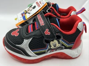 NEW W/TAGS DISNEY JUNIOR MICKEY MOUSE LIGHT UP SNEAKERS SIZE 6 - Picture 1 of 10