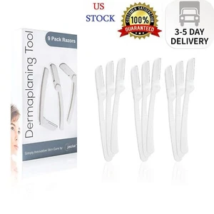 Dermaplaning Tool (9 Count) – Easy to Use Dermaplane Razor for Face – Practical - Picture 1 of 9