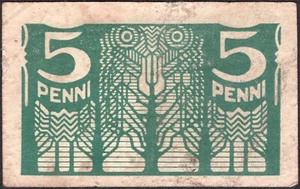 Billete de 5 peniques 1919 - Estonia P-39 -VG- #K23 - Imagen 1 de 3