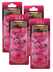 California Scents Scented Lei in Coronado Cherry: Hanging Air Freshener, 4 Pack - Picture 1 of 1