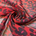 Floral Leopard Crepe Chiffon Fabric Sheer Summer Dress Drape Craft Material 44"