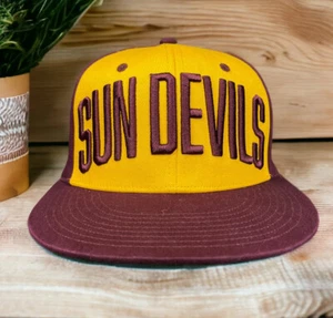 Arizona State Sun Devils Hat Spell Out Logo NCAA Snapback Cap Baseball - Picture 1 of 5