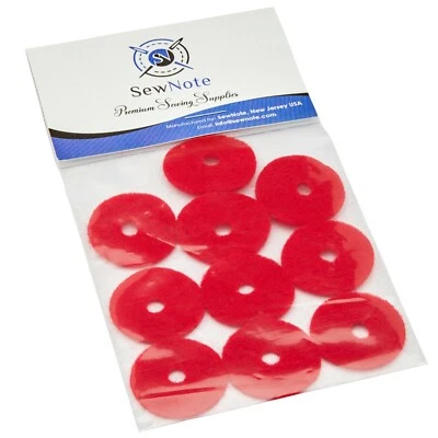 GENERIC SewNote For SINGER SEWING MACHINE 10 RED SPOOL PIN FELT PADS CRAFTS