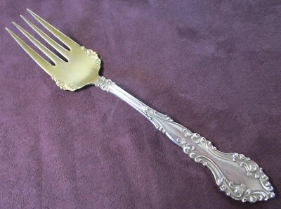 NEW CENTURY 1898 Serving Fork Gilded ART NOUVEAU Silverplate Engraved MOTHER - Image 1 of 4