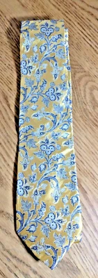 Corbata para hombre Lord R Colton Studio 100 % seda dorada azul cachemira hecha en Italia Foto 1 de 4