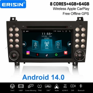 64GB Android 14 CarPlay Autoradio Navi Mercedes-BENZ SLK-Klasse R171 DAB+ CD DSP - Bild 1 von 23