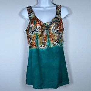 Vintage Womens Y2K Silk Tunic Tank Top Sz S Boho Festival Fairy Multicolor USA - Picture 1 of 10