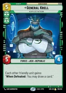 STAR WARS Unlimited GENERAL KRELL Rare #105/252 SOR EN - SPARK OF REBELLION FFG - Picture 1 of 1