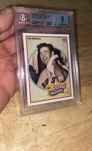 Ted Williams Vintage Baseball Collector Card BGS 9 MINT Boston Red Sox 1992 GIFT - Picture 1 of 17