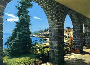LESA LAGO MAGGIORE CARTOLINA POSTCARD CARTE POSTALE LESA LAKE MAJOR - Picture 1 of 1