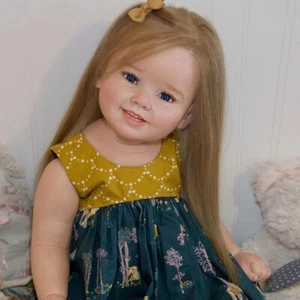 Handmade 28" Realistic Artist Reborn Baby Doll Cammi Toddler Hand-Rooted Hair - Picture 1 of 2
