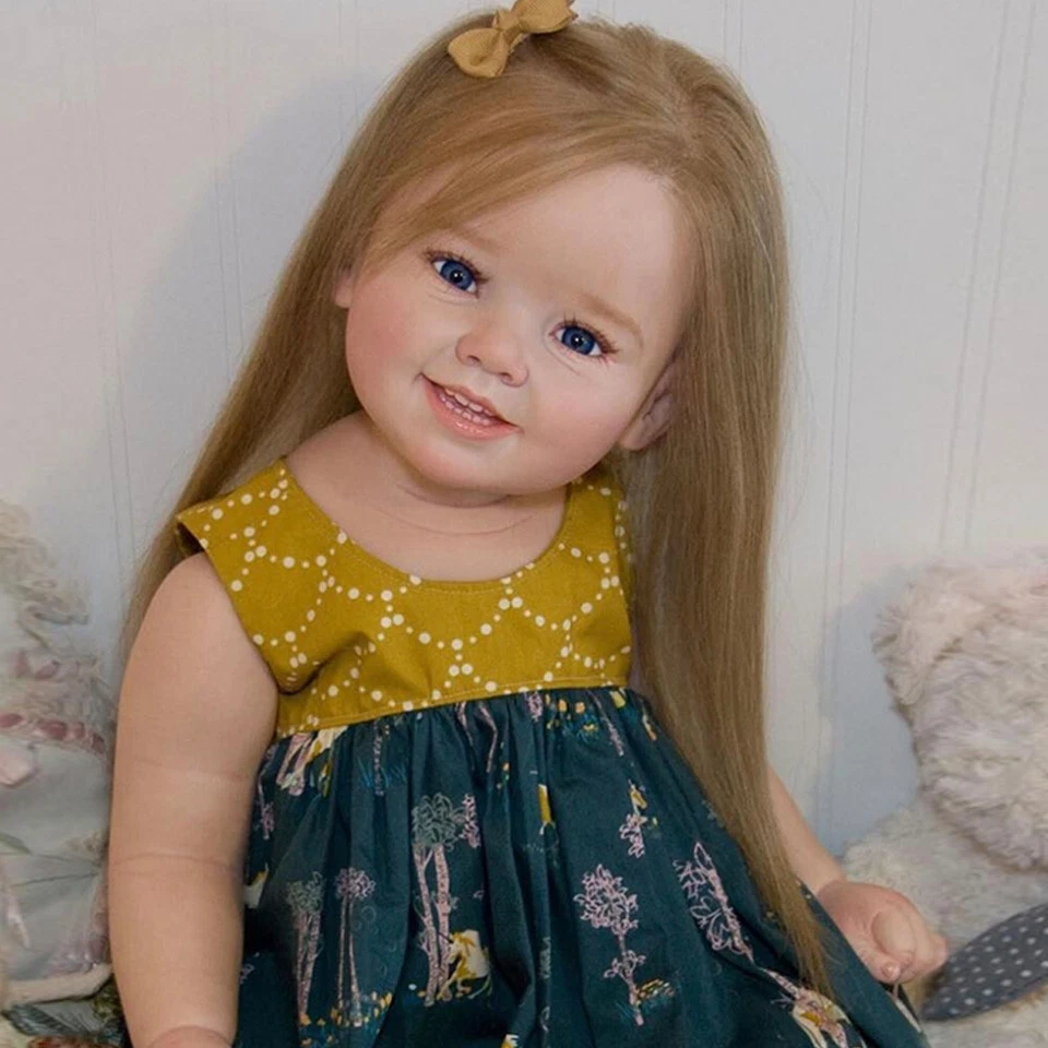 手工制作 28 英寸逼真艺术家重生婴儿娃娃 Cammi 幼儿手工生毛 — 第 1/2 张图片