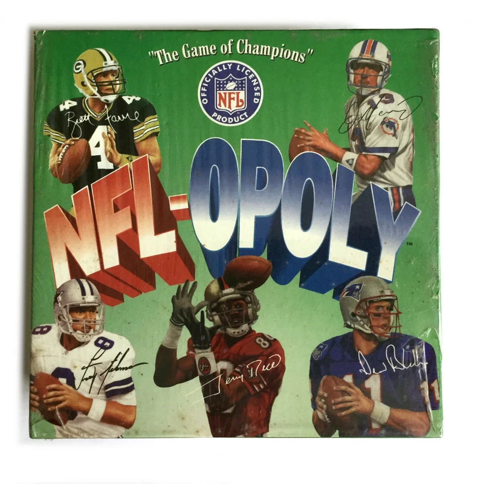 Nfl-opoly Vintage 1994 Board Game Complete Elway Rice Marino Football Monopoly
