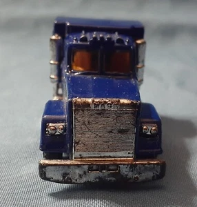 Vintage!! Road Champs 1982 Mack Super Liner Blue Die Cast - Missing Back Wheels - Picture 1 of 7