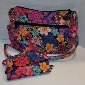 Vera Bradley Floral Fiesta Bolso/Cartera Conjunto RETIRADO Acolchado Bandolera Cartera/Bolsos - Imagen 1 de 23