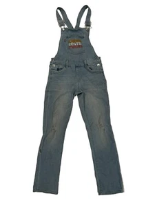 Levi’s Strauss Over All Denim Jean Pants Blue Size 14 28x26 Good Condition Cute! - Picture 1 of 14