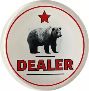 TEDDY KGB ROUNDERS CASINO POKER DEALER BUTTON - Bild 1 von 1