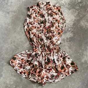 Prose & Poetry Romper Womens Size Small floral Multicolored Made In USA Romantic - Picture 1 of 11