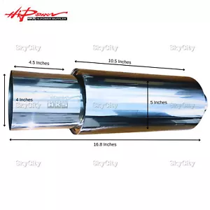 HKS Hi-Power Style Small Exhaust Muffler - 2.5 Inch Inlet, 4 Inch Outlet - Picture 1 of 7