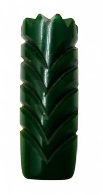 Clip de Vestido Vintage Años 30 Art Deco Tallado Espinaca Verde Baquelita Foto 1 de 4