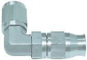 Aeroflow AF203-04S Steel 90 Deg Hose End -4AN Steel Full Swivel Suit PTFE - Picture 1 of 4