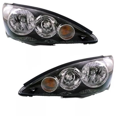 For 05-06 Camry SE (USA Built) Headlight Headlamp Black Bezel with Bulb SET PAIR Foto 1 de 4
