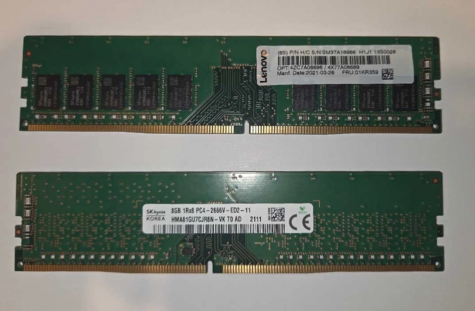 Lenovo ThinkSystem 8GB (1x8GB) 2666MHz 288-pin TruDDR4 UDIMM RAM Module... - Image 1 of 1