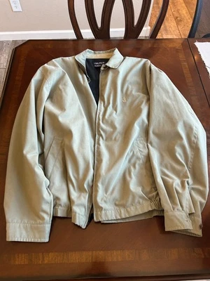 Jaqueta masculina Nautica verde oliva clara corta-vento tamanho 2XL punhos elásticos - Imagem 1 de 4