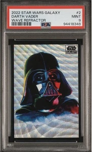 2022 TOPPS CHROME STAR WARS GALAXY WAVE REFRACTOR #2 DARTH VADER #/99 PSA 9 - Picture 1 of 5