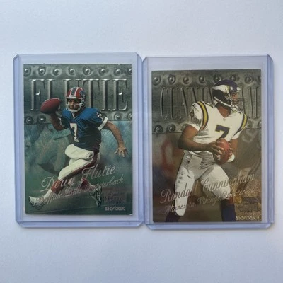 1999 Fleer Skybox Metal Universe 2 Card QB Lot Doug Fluttie Randall Cunningham - Image 1 of 2