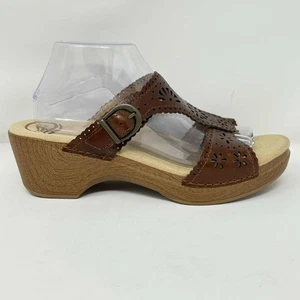 Dansko Saphir Damen-Pantolette braun Leder Absatz Sandale 9830242200 42 11,5 US - Bild 1 von 14