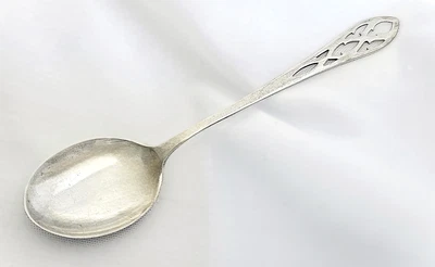 Cuchara de plata esterlina con mermelada de chocolate con azúcar Webster mango perforado antigua 5 3/8" L Foto 1 de 4