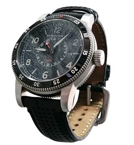 BURBERRY BU7854 'The Utilitarian' GMT Black Leather Men's Watch - Picture 1 of 13