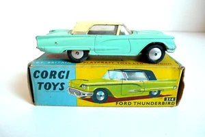 CORGI-TOYS FORD THUNDERBIRD 1/43 ème BON ÉTAT BOITE D'ORIGINE ANNÉES 1960 - Imagen 1 de 10
