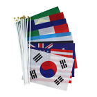 Patriotic Hand Flags: Set of 40 Country Flags for July 4th Celebrations