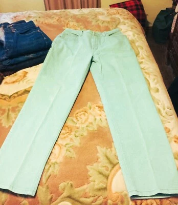 Cherokee New Women Lt Green Stretch Jeans Size 14 Average 5 Pockets - Image 1 of 4