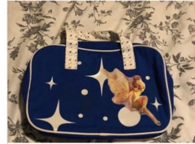 bolsa de maquillaje vintage azul Disney Tinkerbell Foto 1 de 2