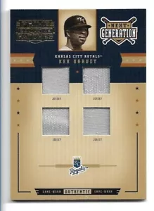 2005 Donruss Prime Patches Ken Harvey Next Generation #NG-10 #05/45 Quad Jersey - Bild 1 von 2