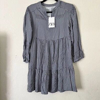 Nuevo Vestido Zara Niñas Multicolor Estampado En Niveles Talla 13-14 CM 184 Manga 3/4 Foto 1 de 4