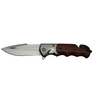 Anglermesser Klappmesser Campingmesser Taschenmesser Edelstahl mit Gurtklinge - Bild 1 von 3