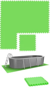 1,9m² Poolunterlage - 8 Große Poolmatten - 50x50 Outdoor Pool Bodenschutzmatte - Bild 1 von 9