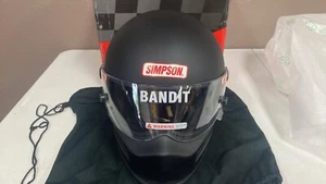 Simpson Racing 7200028 Snell SA2020 Bandit Racing Helmet Medium Matte Blac - Picture 1 of 5