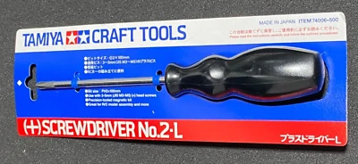 NEW TAMIYA 74006 + SCREWDRIVER NO.2 X 100MM L LARGE SIZED JIS M3 MINI 4WD AND RC - Image 1 of 4
