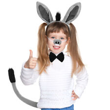 Animal Costume Set - Headband, Tail, Bowtie, Nose - Halloween Cosplay Props