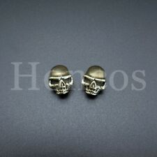 Vintage Skull Head Gold Men's Steel Bronze Cufflinks Custom Made USA Seller NEW