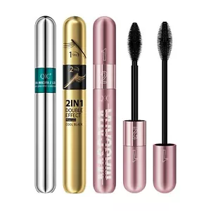 3 Pack 2in1 Mascara Set, 4D Silk Fiber Lash Mascara Volume and Length Waterproof - Picture 1 of 6