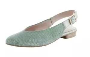 ALBA MODA Damen Schuh Sling Sandale Leder mintgrün flach 850847 Größe 40 NEU K11 - Bild 1 von 5