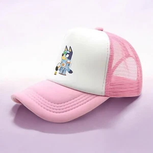 BLUEY Character Design Cap for  Kids Trucker Hat with Mesh back in 4 colors - Picture 1 of 8