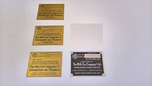CHASSIS PLATE BRASS MG tickford TA TB TC TD TE TF midget xpag y-type 4choice - Picture 1 of 5